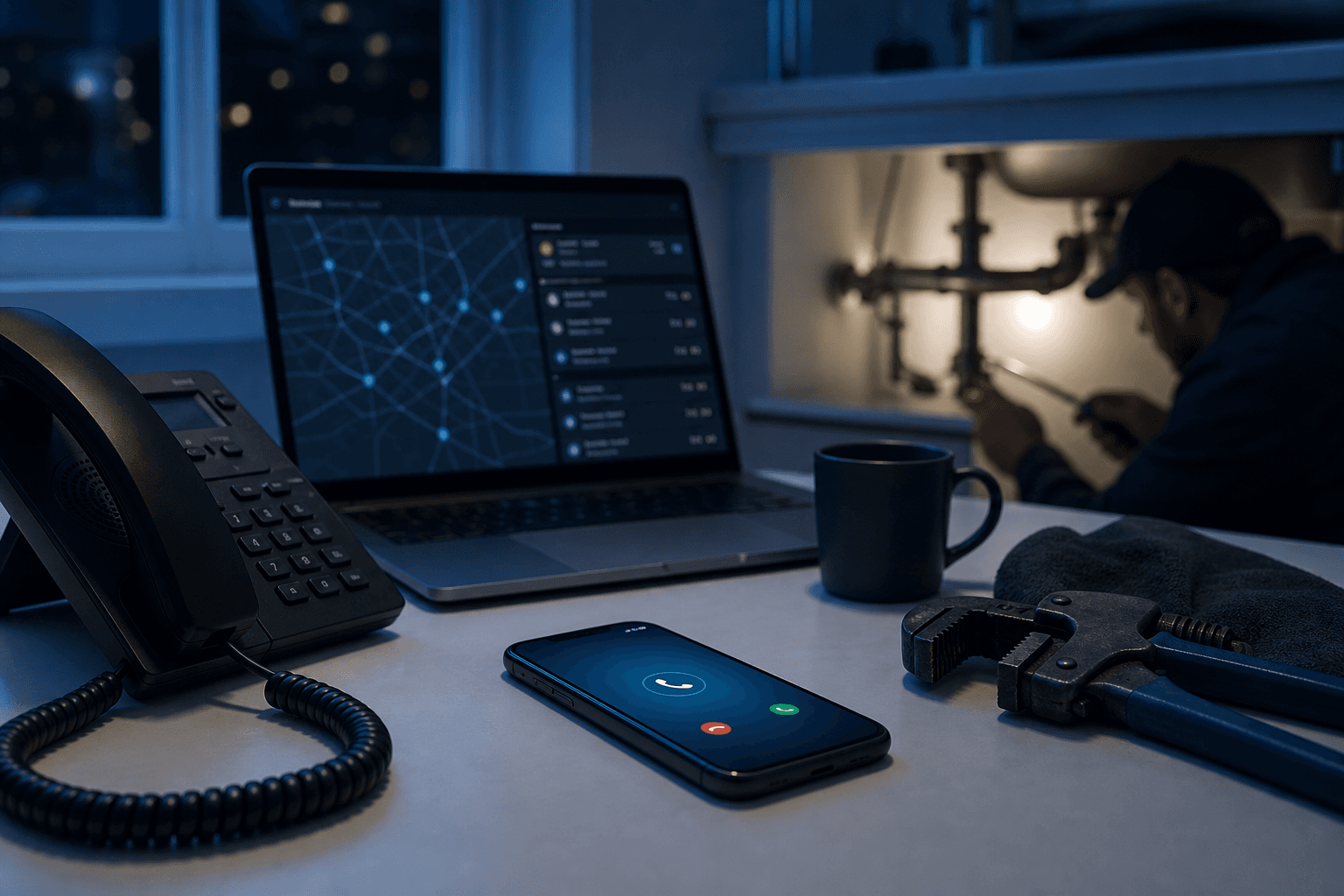 after hours plumbing calls workflow example for small businesses