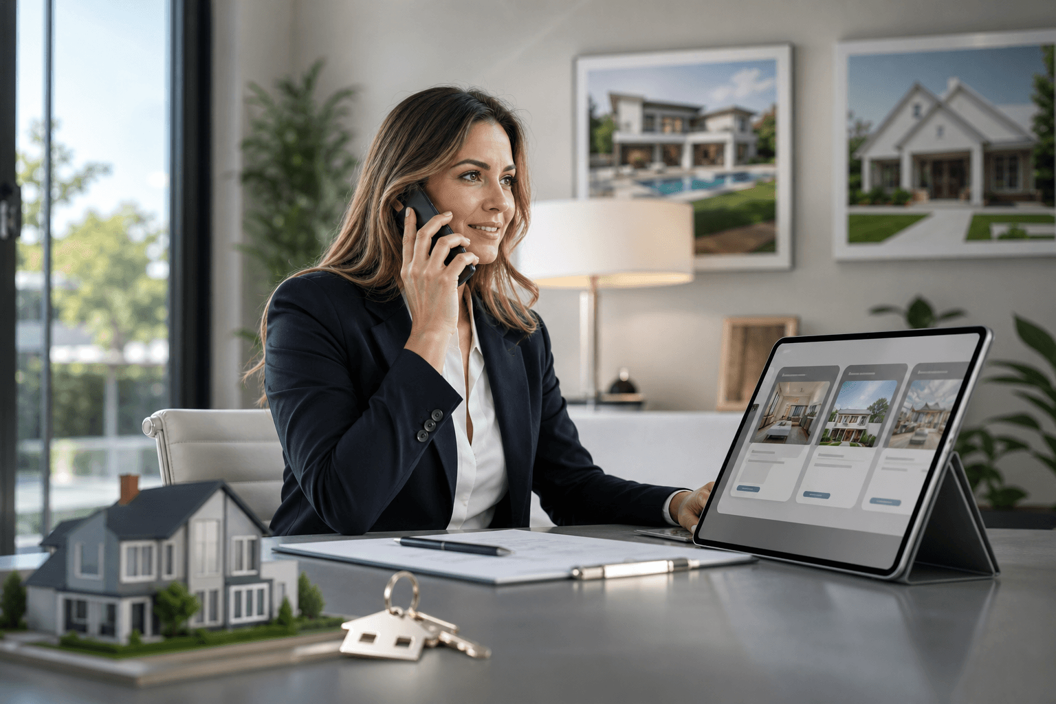 AI receptionist for real estate agents with showing capture