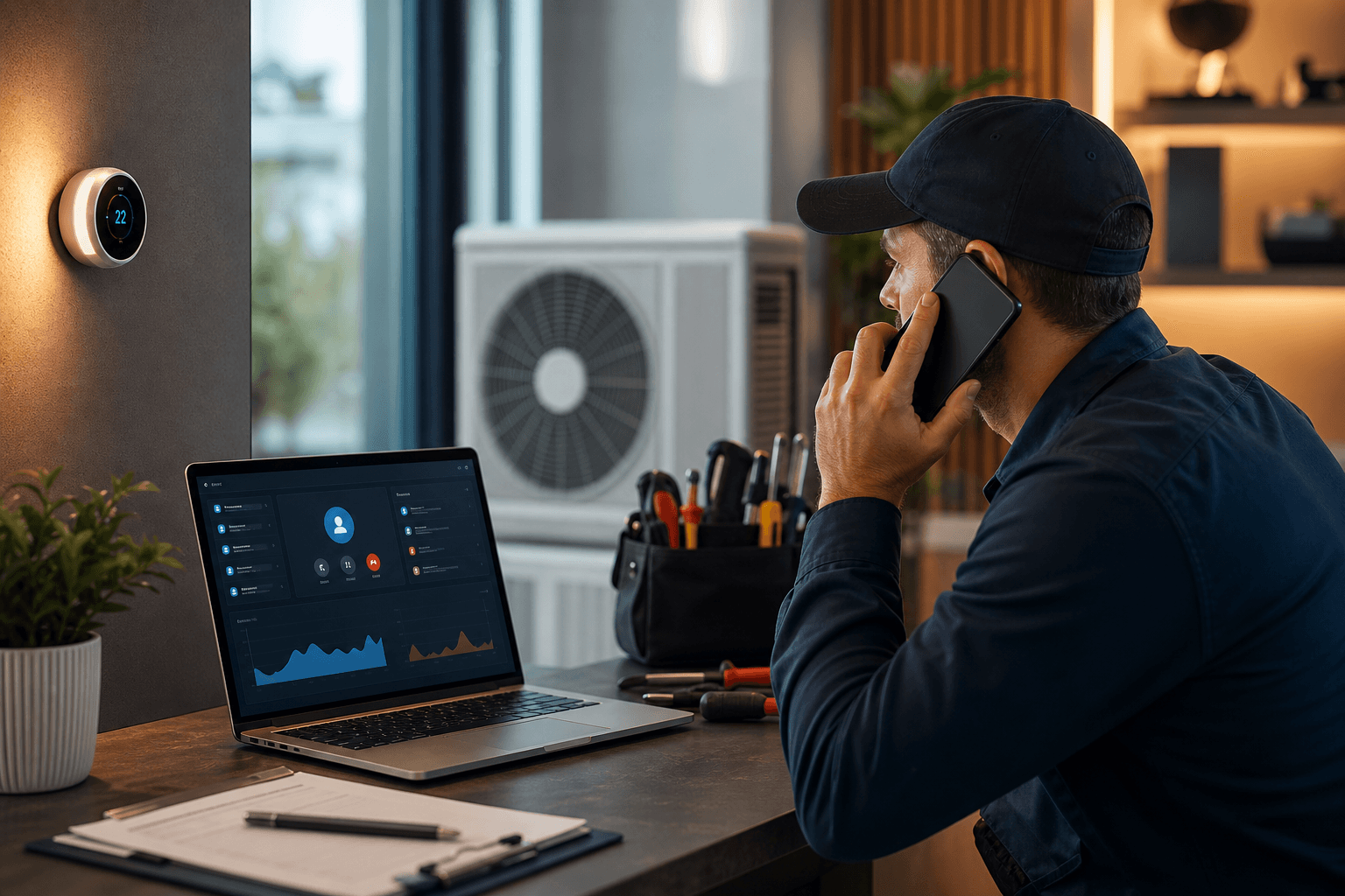 best AI phone answering for HVAC workflow example for small businesses