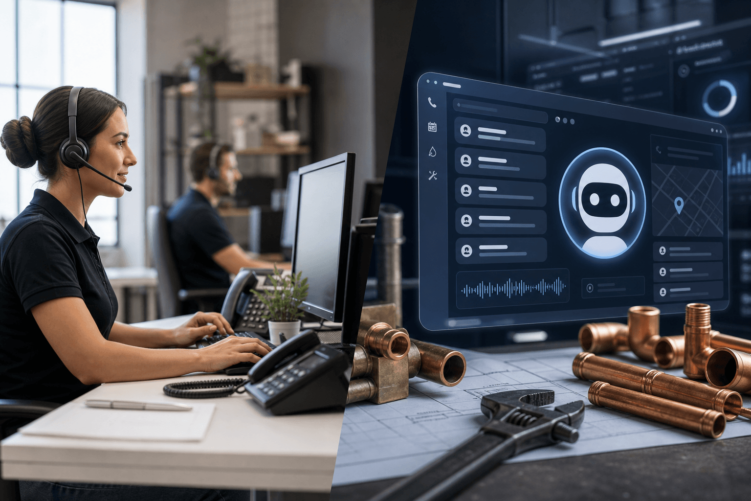 plumber answering service workflow example for small businesses